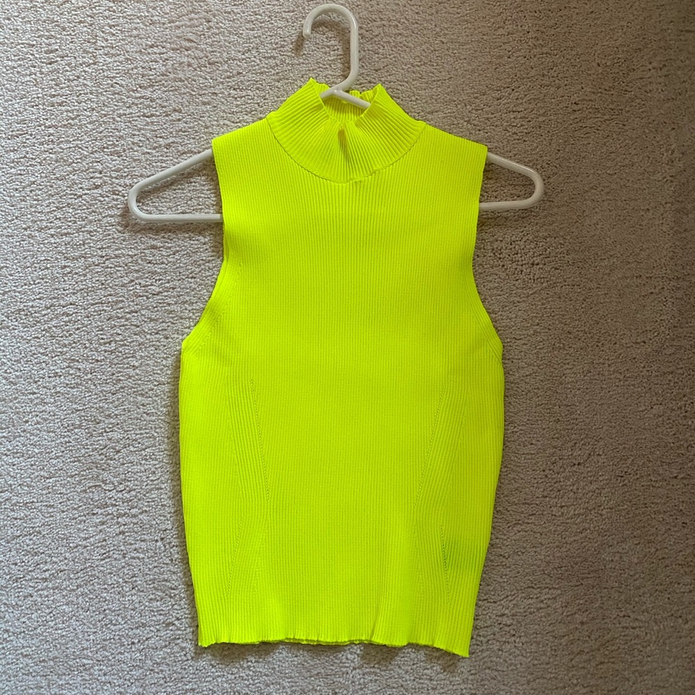 Fashion Nova Turtleneck Neon Top